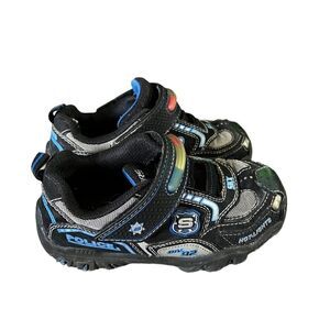 Skechers police themed low top sneakers in black and blue size 10